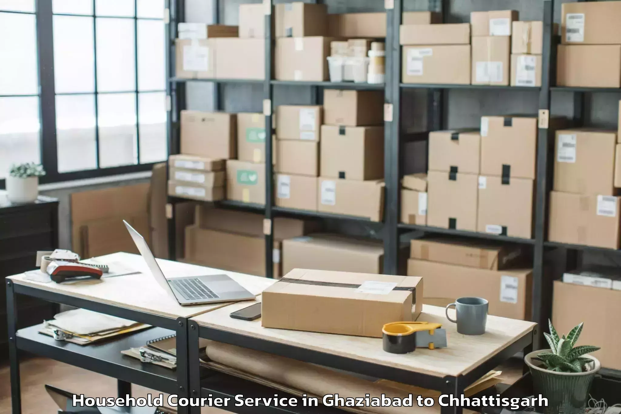 Comprehensive Ghaziabad to Katghora Household Courier